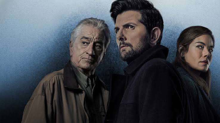 Adam Scott and child searching for clues in The Whisper Man